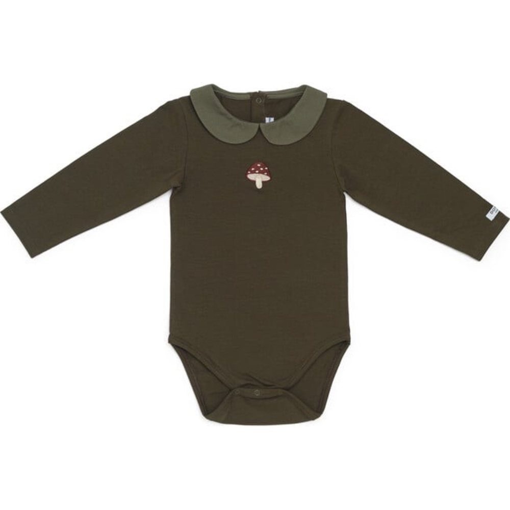 Donsje Olive Green Mushroom Kids One Piece